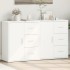 Aparador de madera de ingeniería 2 uds blanco 60x31x70