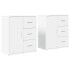 Aparador de madera de ingeniería 2 uds blanco 60x31x70