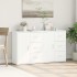 Aparador de madera de ingeniería 2 uds blanco 60x31x70