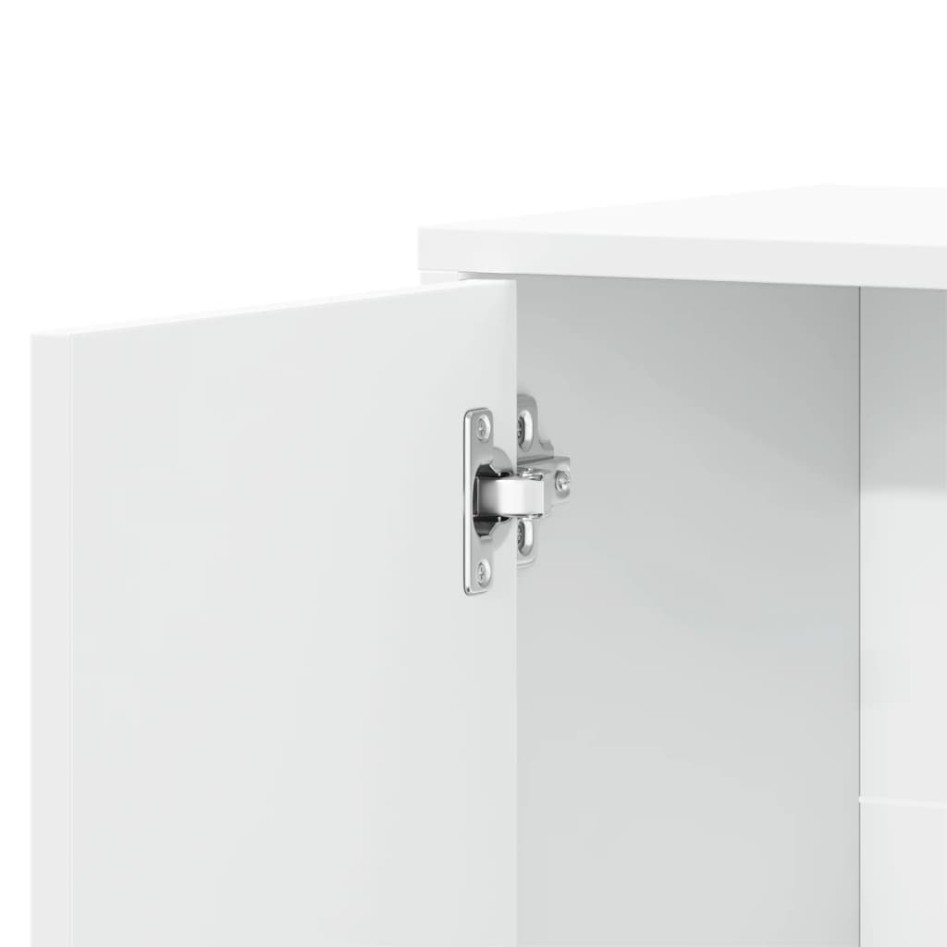 Aparador de madera de ingeniería 2 uds blanco 60x31x70