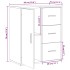 Aparador de madera de ingeniería 2 uds blanco 60x31x70