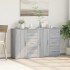 Aparador de madera de ingeniería 2 uds gris Sonoma 60x31x70