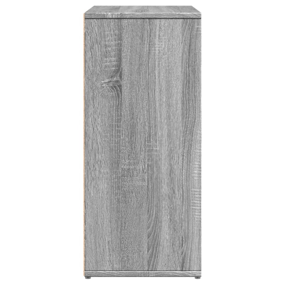 Aparador de madera de ingeniería 2 uds gris Sonoma 60x31x70