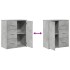 Aparador de madera de ingeniería 2 uds gris Sonoma 60x31x70