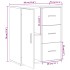 Aparador de madera de ingeniería 2 uds gris Sonoma 60x31x70
