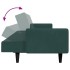 Sofá cama de 2 plazas con taburete terciopelo verde