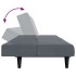 Sofá cama de 2 plazas con taburete terciopelo gris