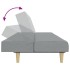 Sofá cama de 2 plazas con taburete tela gris