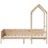 Sofá cama con techo de madera maciza de pino 80x200