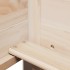 Set de sofá cama con banco y techo madera maciza pino 90x200