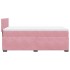 Cama box spring con colchón terciopelo rosa 100x200