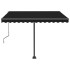 Toldo de pie automático gris antracita 300x250