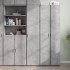 Aparador de madera de ingeniería gris hormigón 40x42,5x185