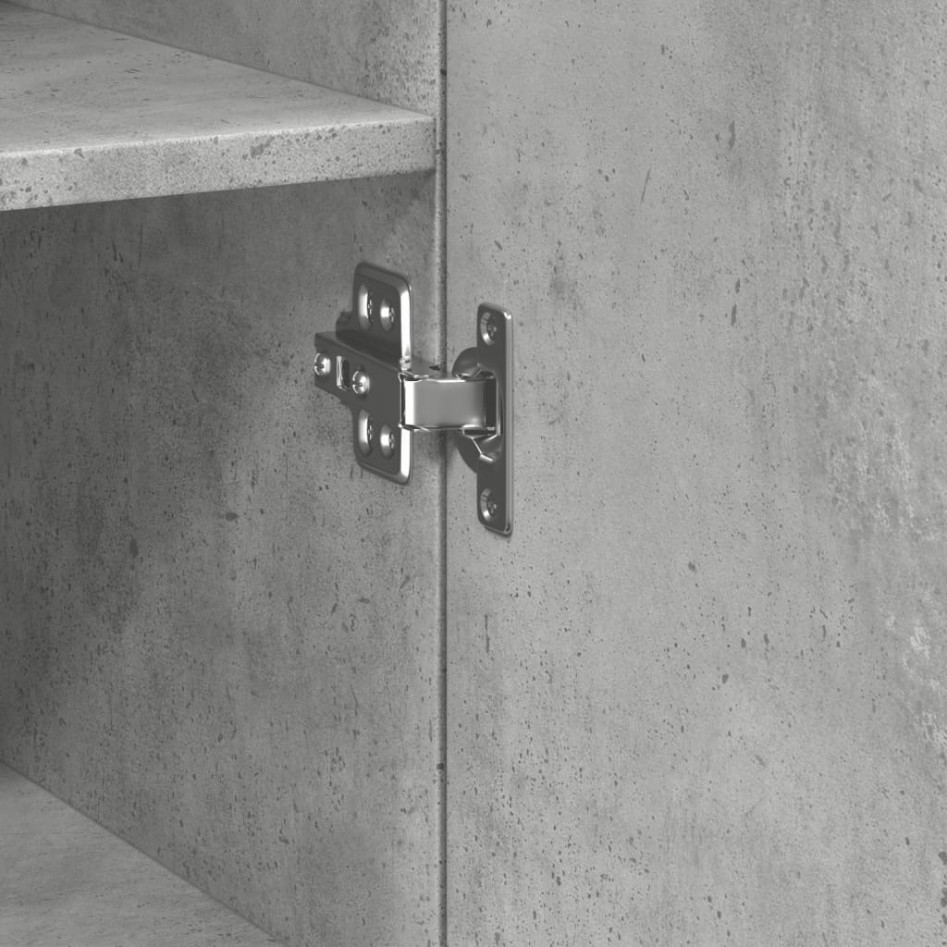 Aparador de madera de ingeniería gris hormigón 40x42,5x185