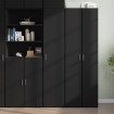 Aparador de madera de ingeniería negro 40x42,5x185 cm