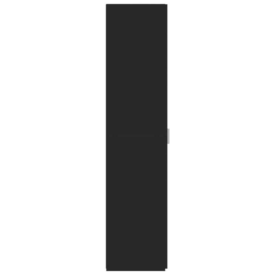 Aparador de madera de ingeniería negro 40x42,5x185