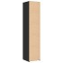 Aparador de madera de ingeniería negro 40x42,5x185