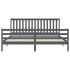 Estructura de cama con cabecero madera maciza gris 200x200