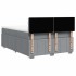 Cama box spring con colchón tela gris claro 160x200