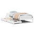 Estructura de cama sin colchón madera maciza blanca 90x190