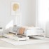 Estructura de cama sin colchón madera maciza blanca 75x190