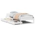 Estructura de cama sin colchón madera maciza blanca 75x190