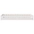 Estructura de cama sin colchón madera maciza blanca 75x190