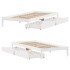 Estructura de cama sin colchón madera maciza blanca 75x190