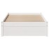 Estructura de cama sin colchón madera de pino blanca 90x200