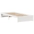 Estructura de cama sin colchón madera de pino blanca 90x200