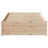 Estructura de cama sin colchón madera maciza de pino 90x190
