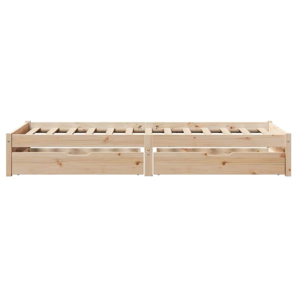 Estructura de cama sin colchón madera maciza de pino 90x190