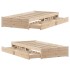 Estructura de cama sin colchón madera maciza de pino 90x190