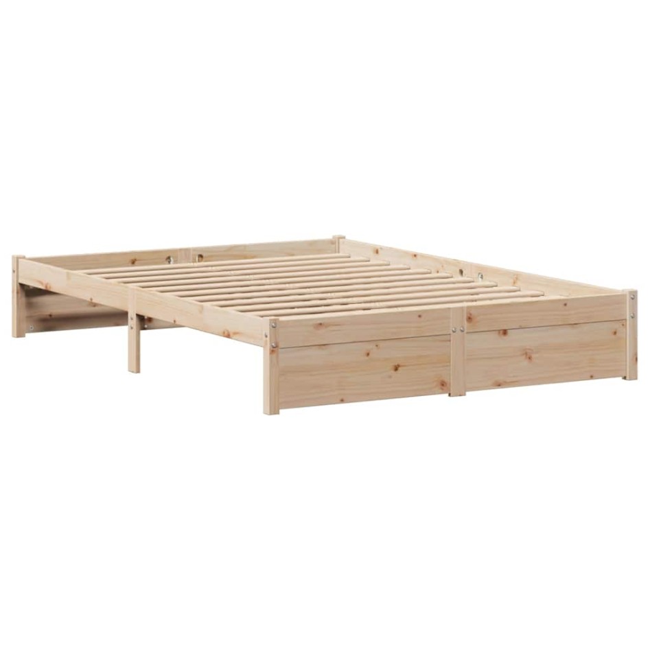 Estructura de cama sin colchón madera de pino maciza 120x200