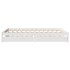 Estructura de cama sin colchón madera de pino blanca 120x200