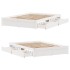 Estructura de cama sin colchón madera de pino blanca 140x190