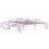 Estructura de cama sin colchón madera de pino blanca 140x190