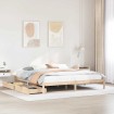 Estructura de cama sin colchón madera maciza de pino 180x200 cm