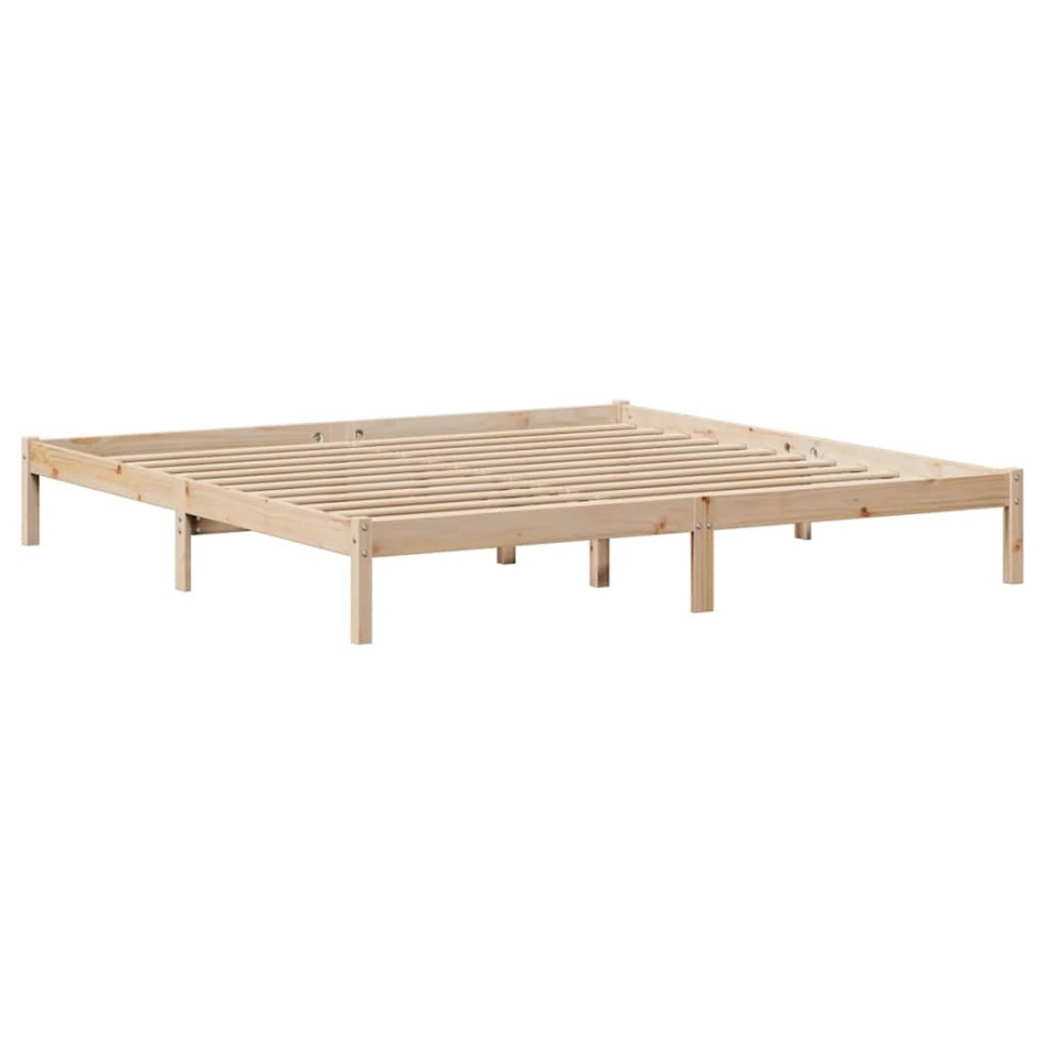 Estructura de cama sin colchón madera maciza de pino 180x200