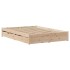 Estructura de cama sin colchón madera de pino blanca 140x200