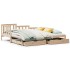 Sofá cama nido con cajones sin colchón 90x200