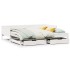 Sofá cama nido con cajones sin colchón blanco 90x200