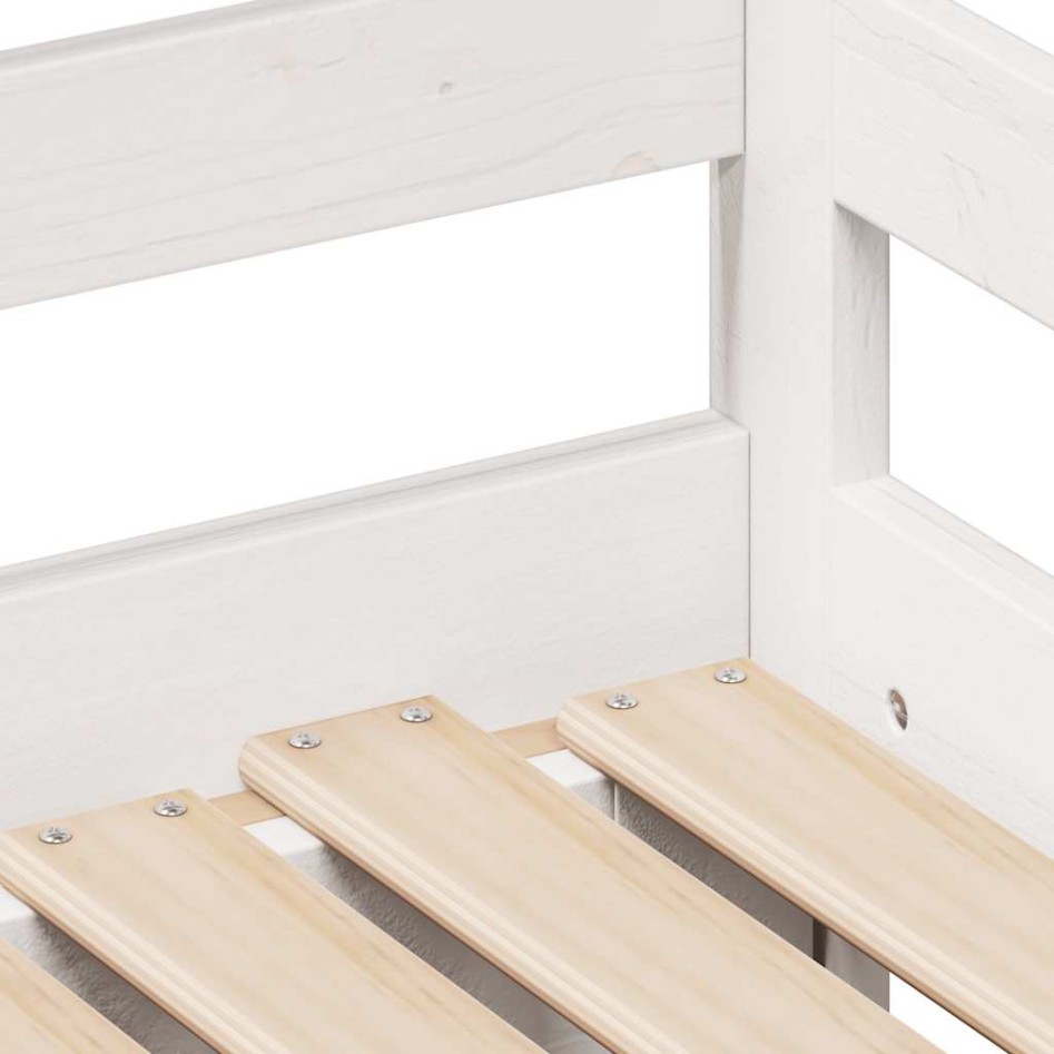 Sofá cama nido con cajones sin colchón blanco 90x200