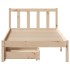 Estructura de cama sin colchón madera maciza de pino 90x190