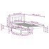 Estructura de cama sin colchón madera maciza de pino 90x190