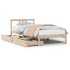 Estructura de cama sin colchón madera maciza de pino 90x190