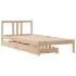 Estructura de cama sin colchón madera maciza de pino 90x190