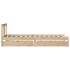Estructura de cama sin colchón madera maciza de pino 90x190
