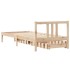 Estructura de cama sin colchón madera maciza de pino 90x190