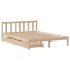 Estructura de cama sin colchón madera maciza de pino 120x190